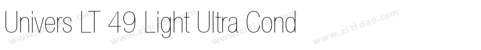 Univers LT 49 Light Ultra Condensed字体转换